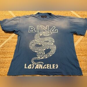 Anine Bing Blue Snake Graphic Tee